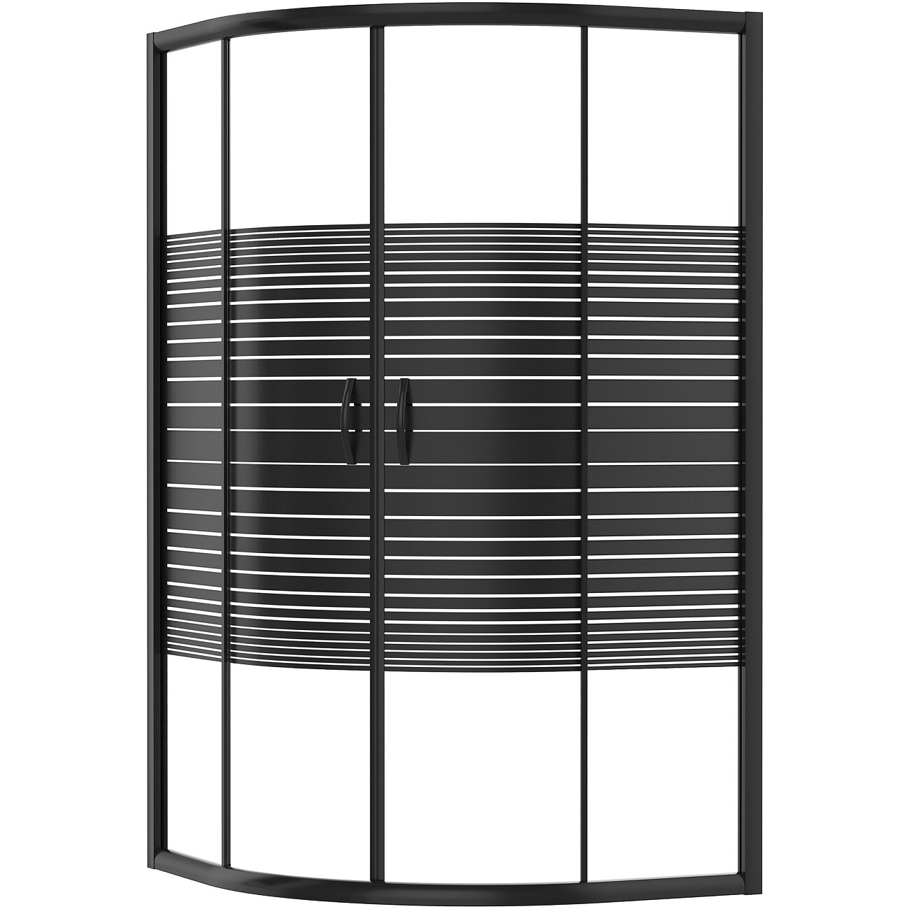 Душевой уголок четверть круга 100х100 см черный Diwo "Брянск" DS-BR-100х100-BL - изображение 6