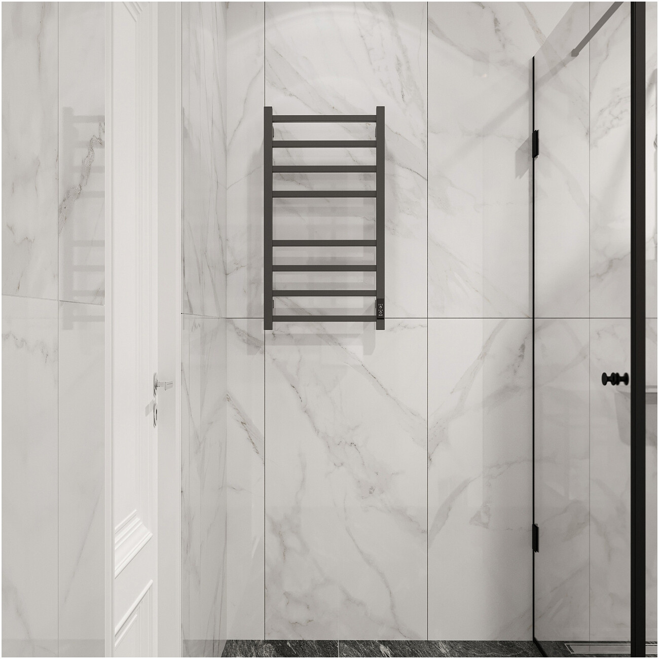 Полотенцесушитель электрический 80х40 см графит Ewrika "Пенелопа" L2 4657819950840 - изображение 9