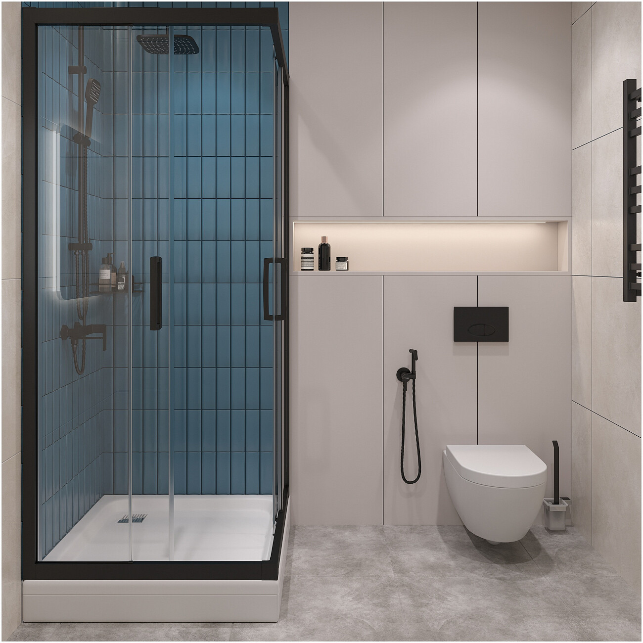 Поддон для душа акриловый квадратный с экраном 90х90 см белый Diwo DS-square - изображение 5