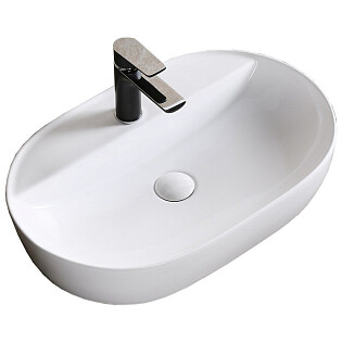 Раковина фарфоровая овальная 38х80 см белая Cerutti SPA CR0076