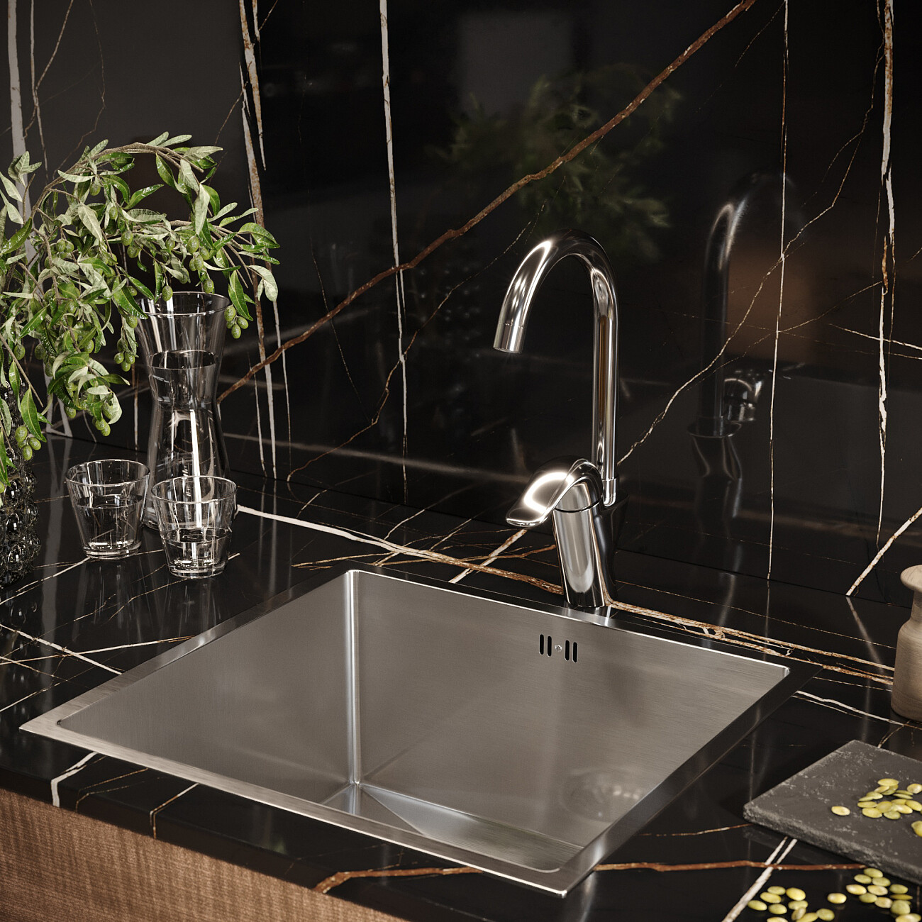 Смеситель для кухни однорычажный хром Domaci "Равенна" DC 3002 - изображение 2