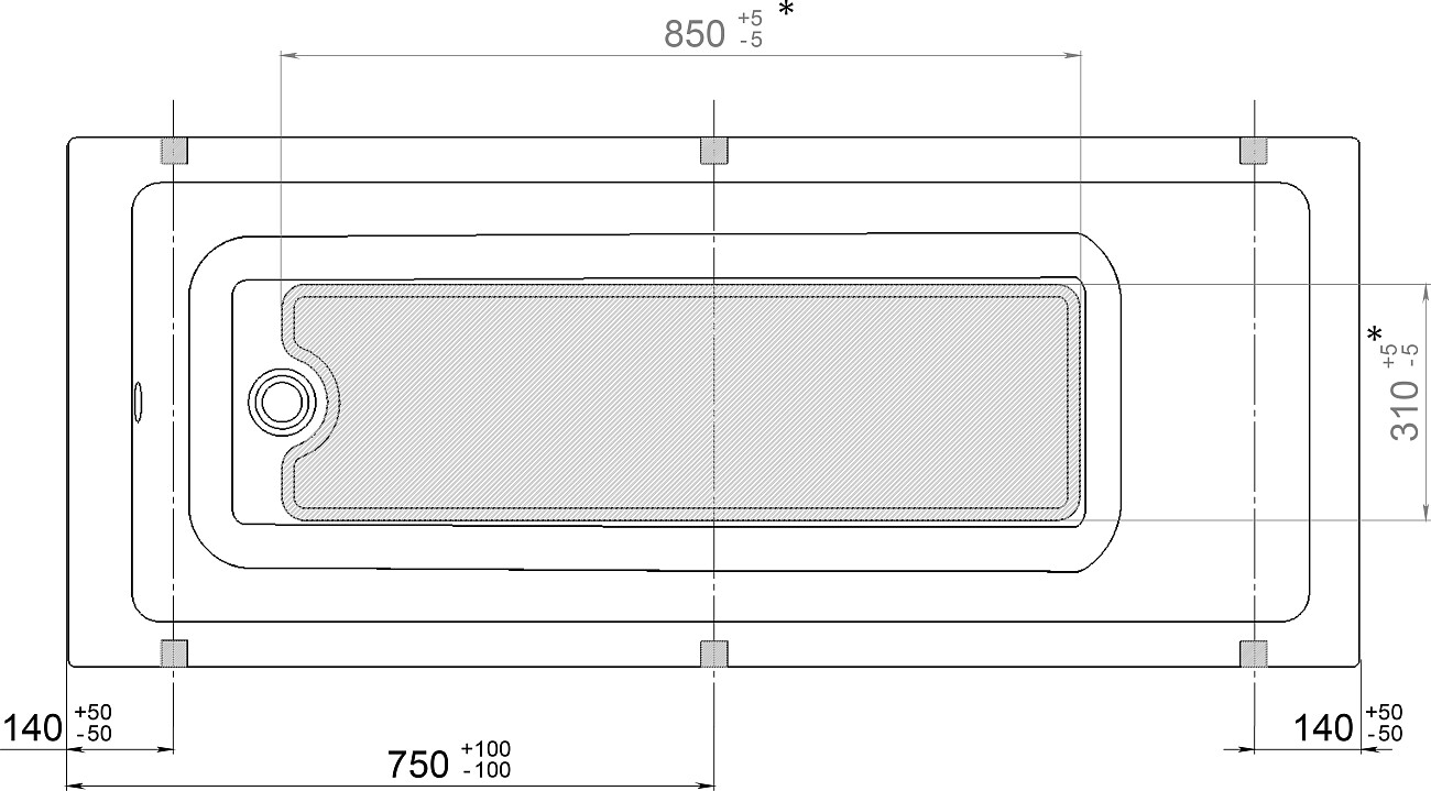Ванна акриловая 70х150 см белая Diwo "Казань" Щ0000055163 - изображение 9