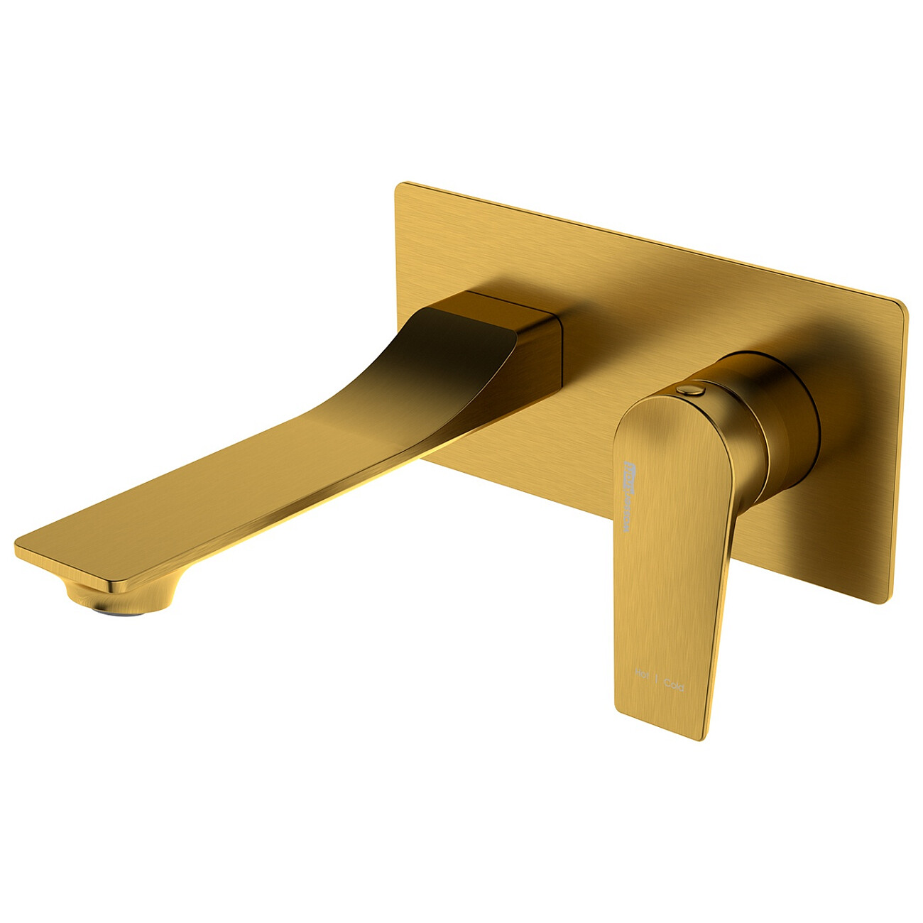 Смеситель для раковины встраиваемый из латуни золотой Wasserkraft 5530 - изображение 3