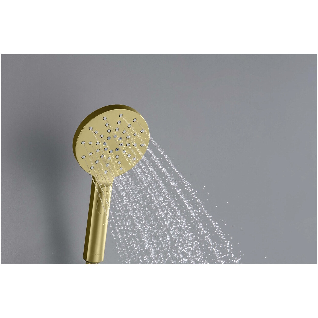 Лейка для ручного душа круглая 12 см шлифованное золото Aquatek "Оберон" AQ2006BG - изображение 6