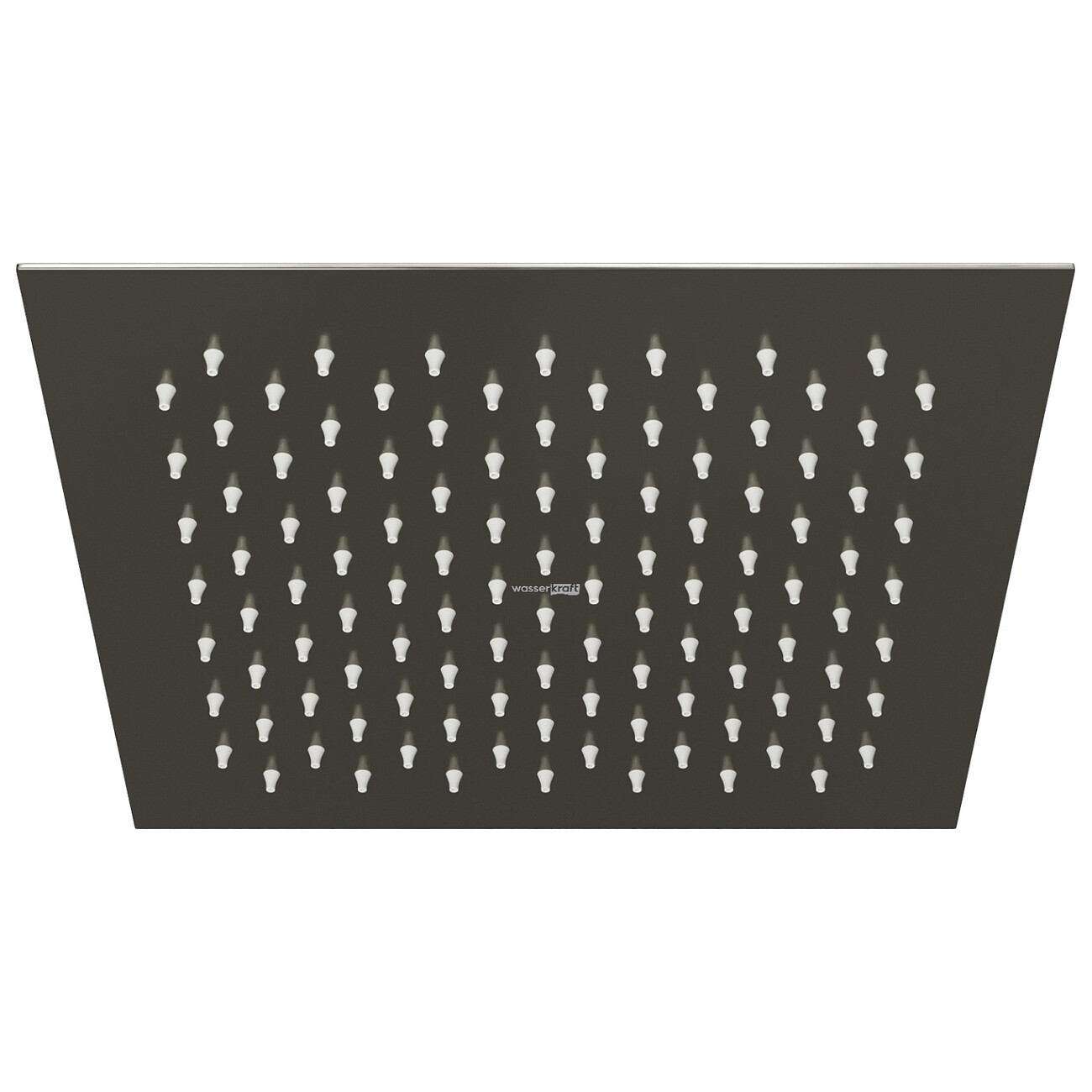 Лейка для тропического душа квадратная 25 см оружейная сталь Wasserkraft A200 - изображение 2