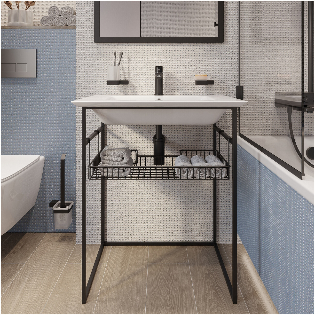 Сифон для раковины из нержавеющей стали черный Ewrika HFEW08030 - изображение 5