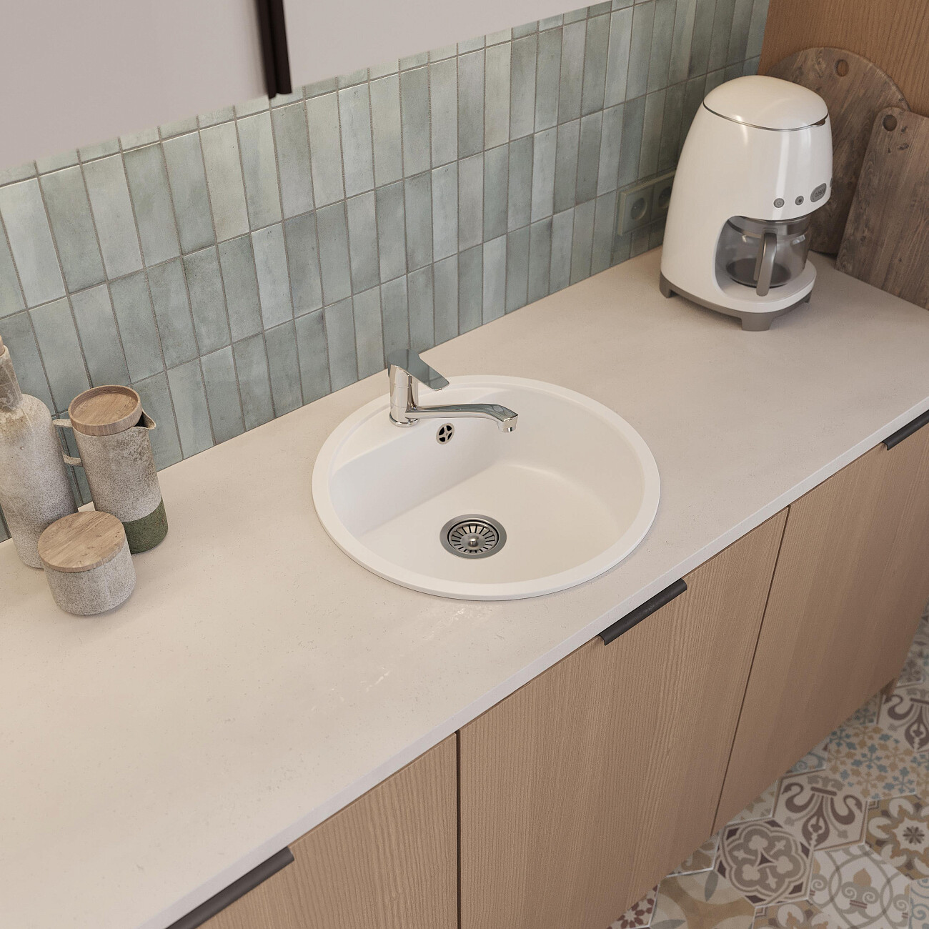 Смеситель для кухни латунный с вращающимся изливом хром Domaci "Равенна" D15-000cr - изображение 7