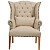 Кресло с мягкими подлокотниками бежевое Quinn Tufted Armchair
