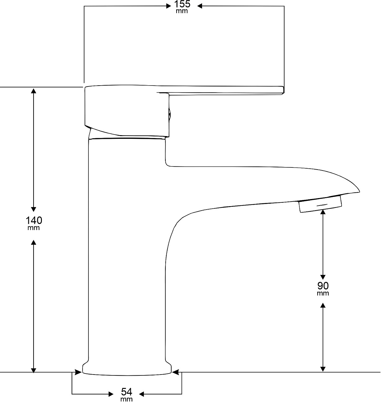 Смеситель для раковины черный Mega Snow MG-SH02-B - изображение 3