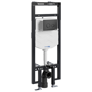 Система инсталляции для унитазов с кнопкой черной матовой Dinkel 58TLT.010.ME.MB01