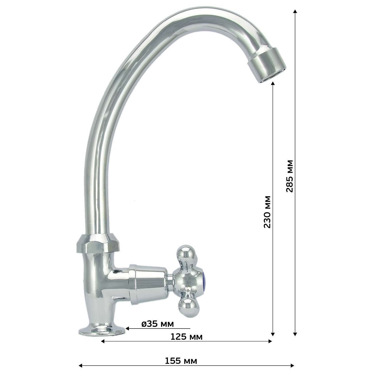 Кран для раковины вентильный хром Istok life Standard 0402.728 - изображение 9