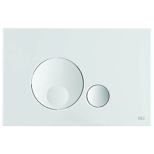 Панель смыва механическая двойная пластиковая белая Oli Globe 152949