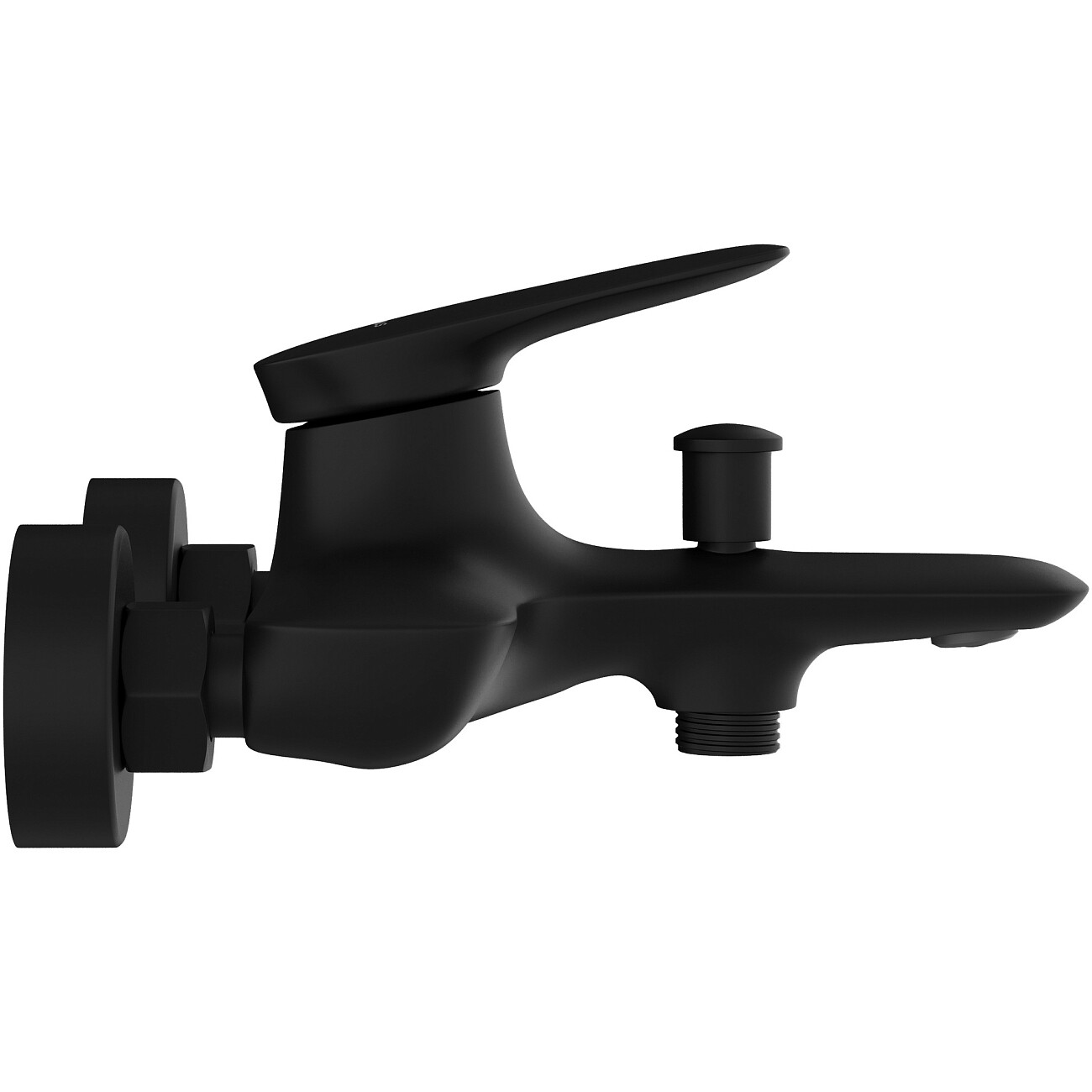 Смеситель для ванны с душем настенный черный Stworki "Молде" S23100BK - изображение 8