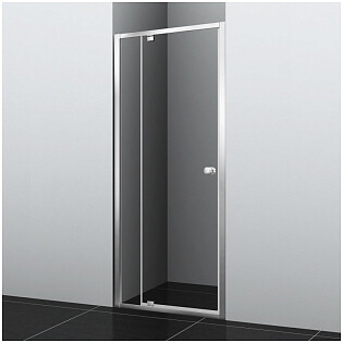 Душевая дверь распашная стеклянная 190х90 см хром Wasserkraft Aula 11P04