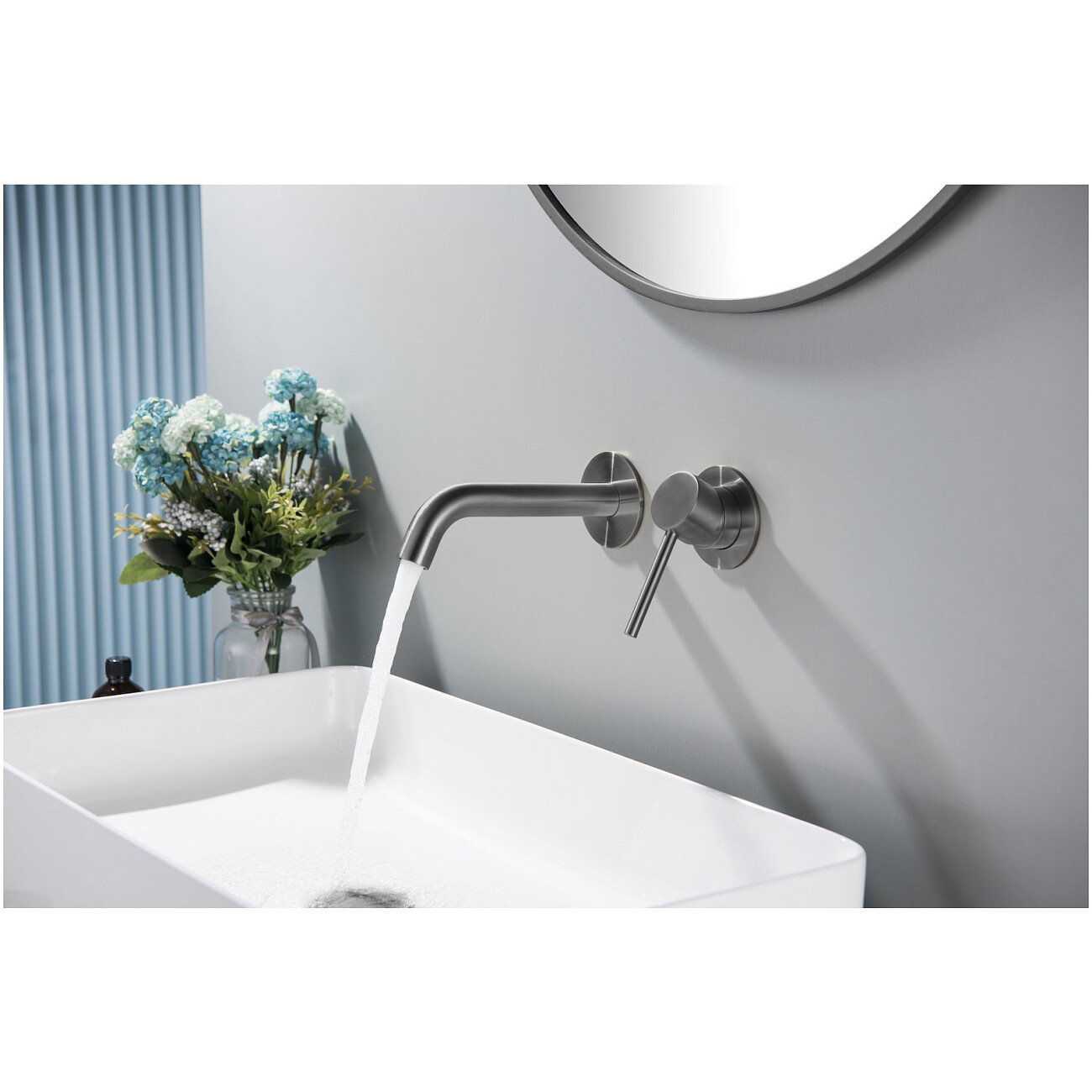 Смеситель для раковины встроенный черное золото Timo Saona 2372-18SM - изображение 2