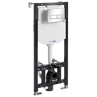 Инсталляция для подвесного унитаза с кнопкой смыва хром Aller 10TLT.010.ME.CH03