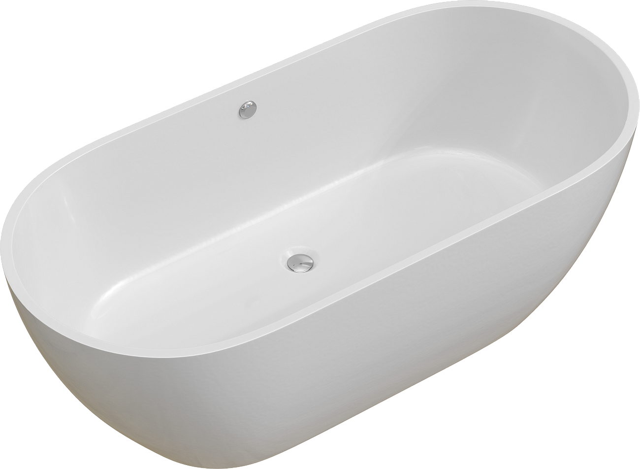 Ванна из искусственного камня овальная 80х170 см белая Stworki "Берген" ФР-00014094 - изображение 10