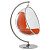 Подвесное кресло с ножкой оранжевое Bubble Chair with Stand