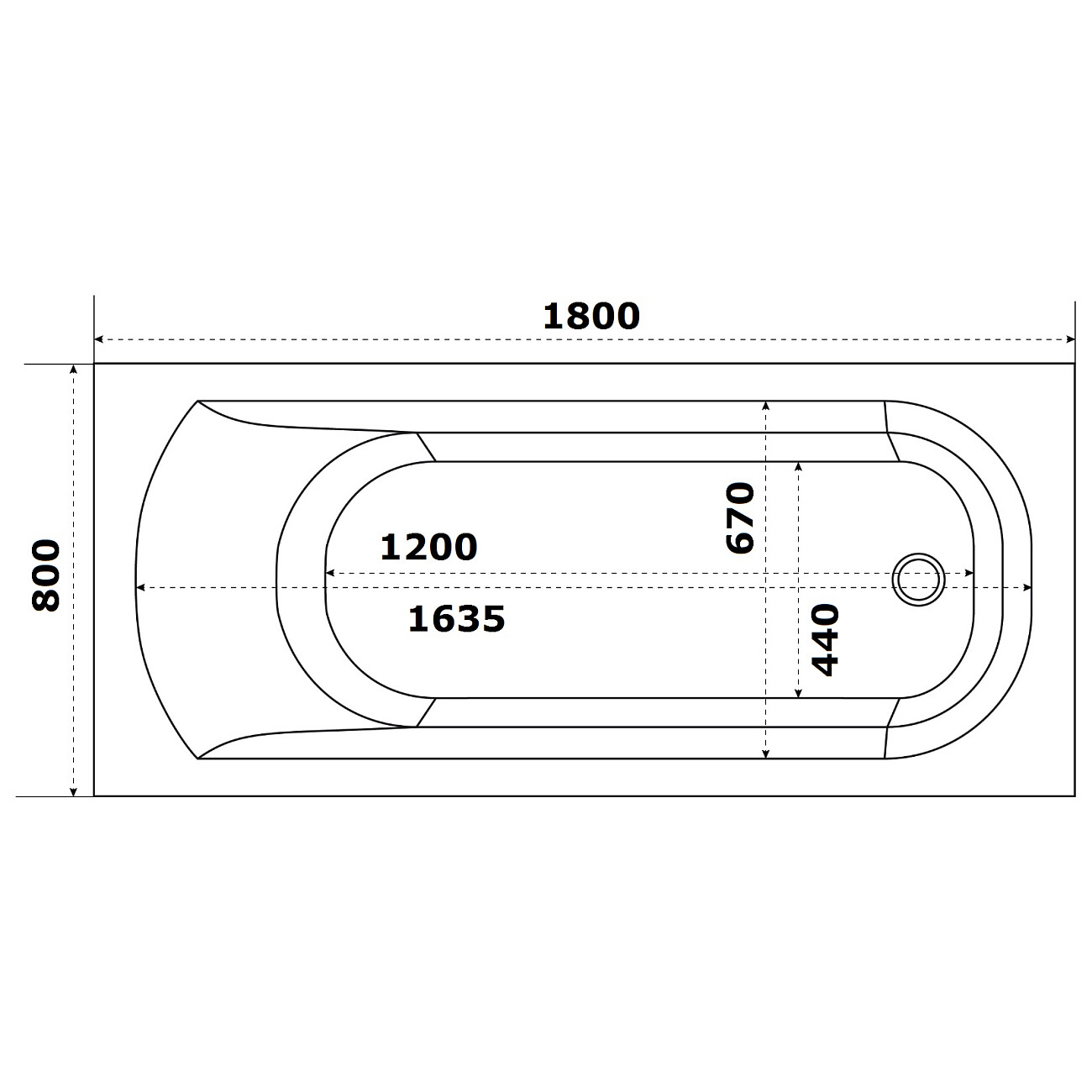 Ванна акриловая прямоугольная 80х180 см с каркасом белая Stworki "Ольборг" OL1800 - изображение 2