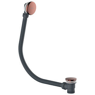 Слив-перелив для ванны click-clack розовое золото A333