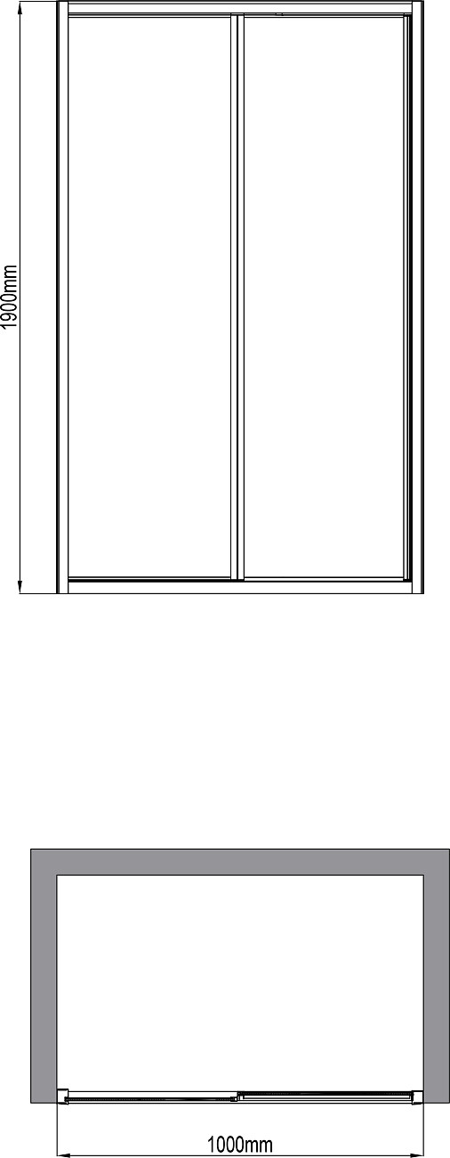 Душевая дверь в нишу раздвижная стеклянная 100 см хром Artemis Limos 940 6.950.000.0940.100.10.88 - изображение 3