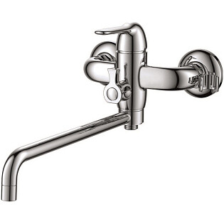 Смеситель для ванны однорычажный с душевым гарнитуром хром D&K Rhein Ambrosius DA1343301