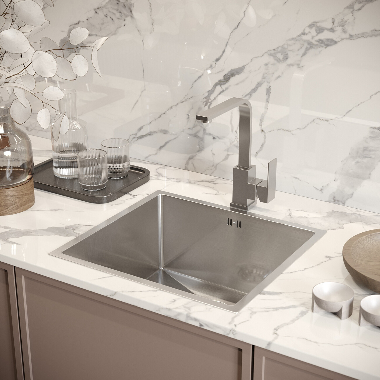 Мойка кухонная сталь Domaci "Равенна" DM4844 - изображение 3