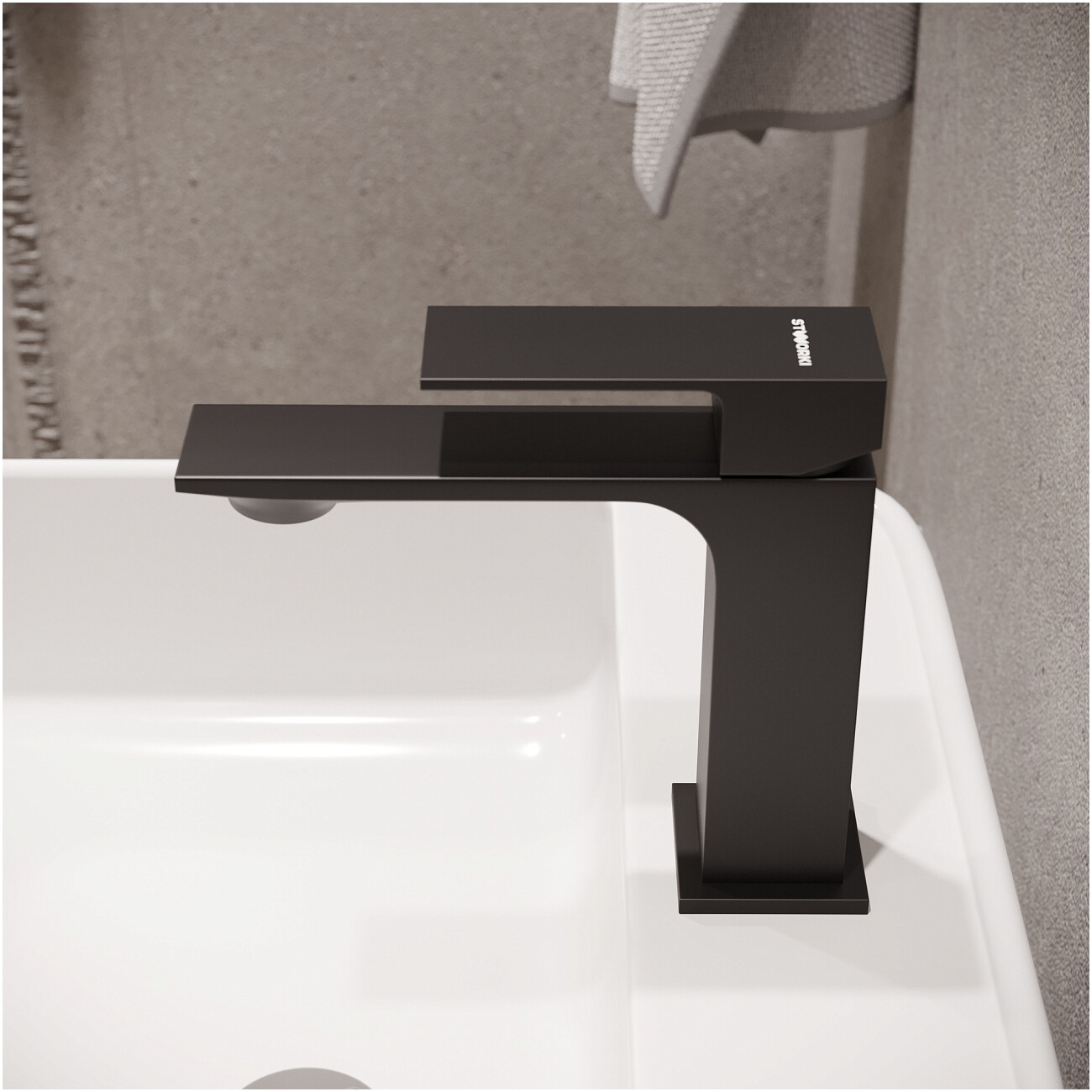 Смеситель для раковины однорычажный черный Stworki "Карлстад" S35010BK - изображение 7