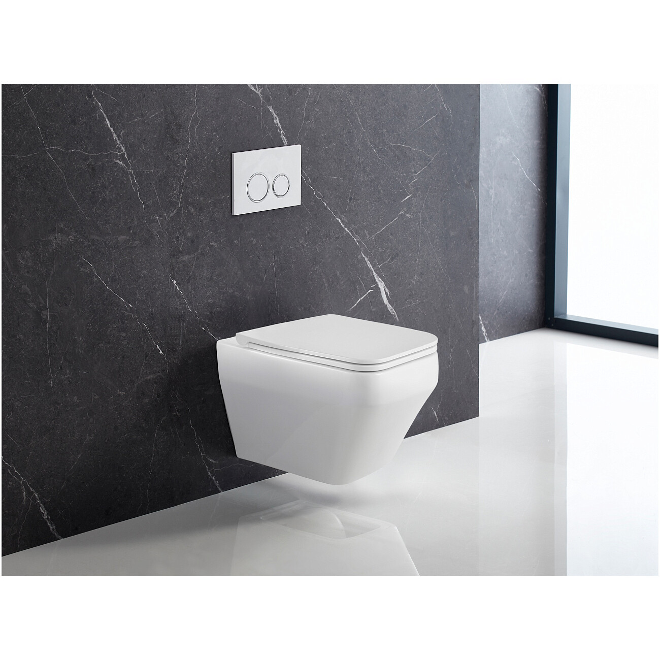 Унитаз подвесной безободковый с сиденьем микролифт белый Point "Аврора" PN41101 - изображение 5