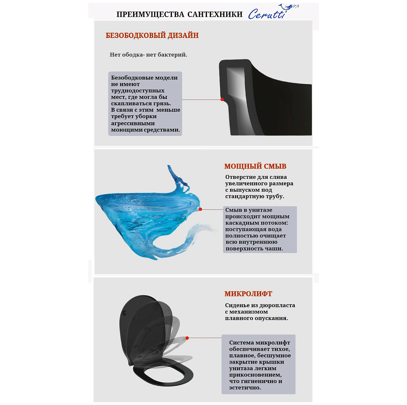 Унитаз подвесной безободковый черный Cerutti SPA Orlter Aria MBF CT10017 - изображение 7