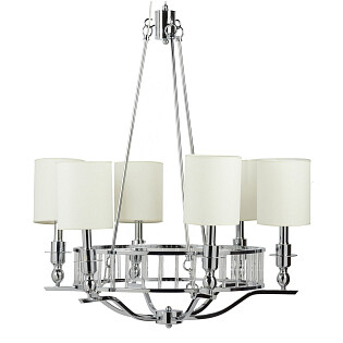 Люстра Easton Light Chandelier хром, бежевая