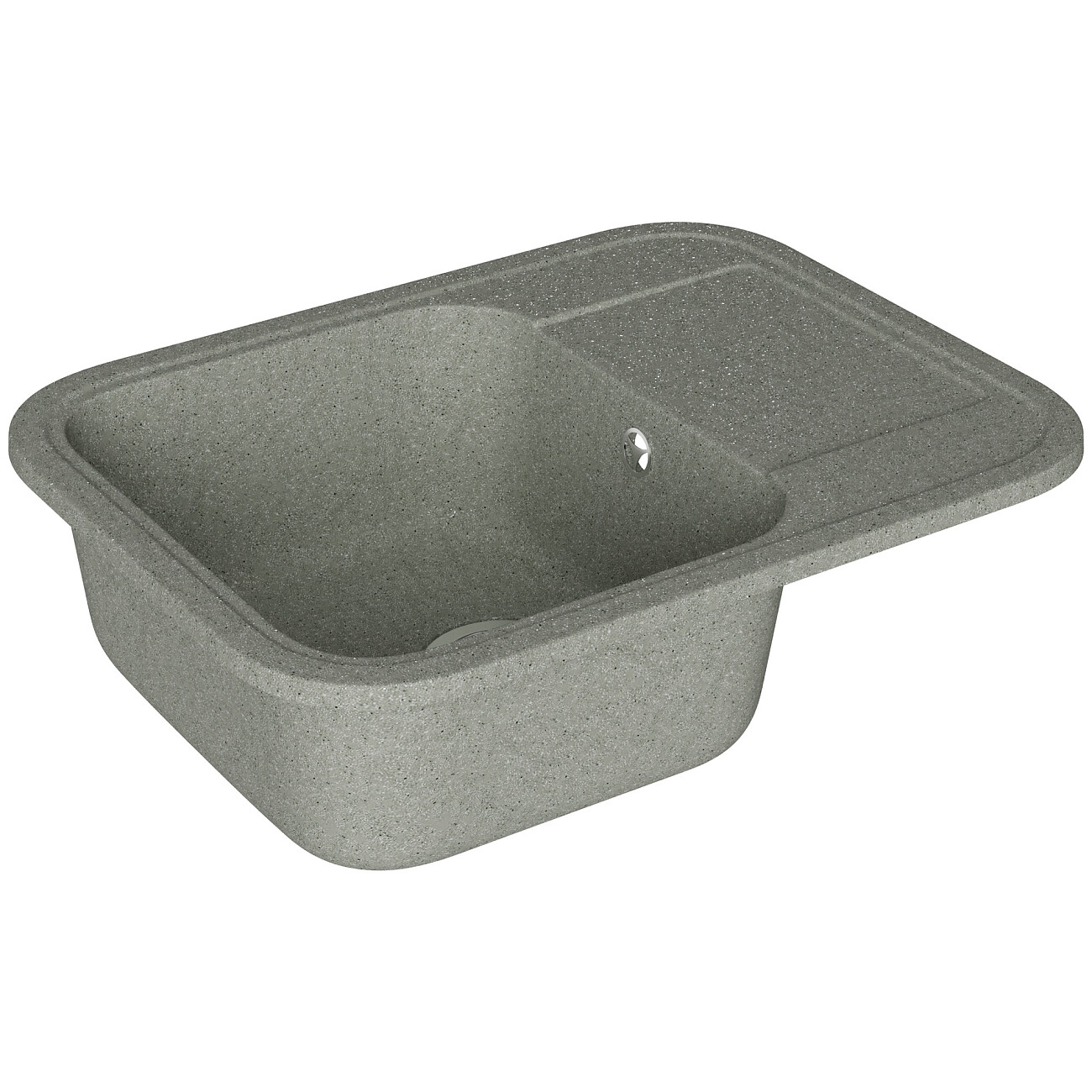 Мойка кухонная из искусственного мрамора серая Domaci "Парма" 61-47-251 - изображение 5