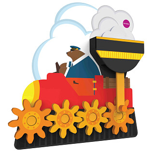 Развивающая игрушка на стену Vertiplay "Путешествие мистера Медведя"