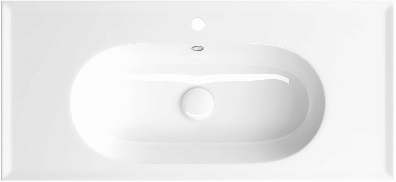 Раковина накладная керамическая прямоугольная 46х100 см белая Stworki 18100-KL - изображение 6