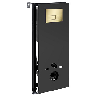 Инсталляция для подвесного унитаза с кнопкой смыва черная Abens 20TLT.010.ME.BL.PG04