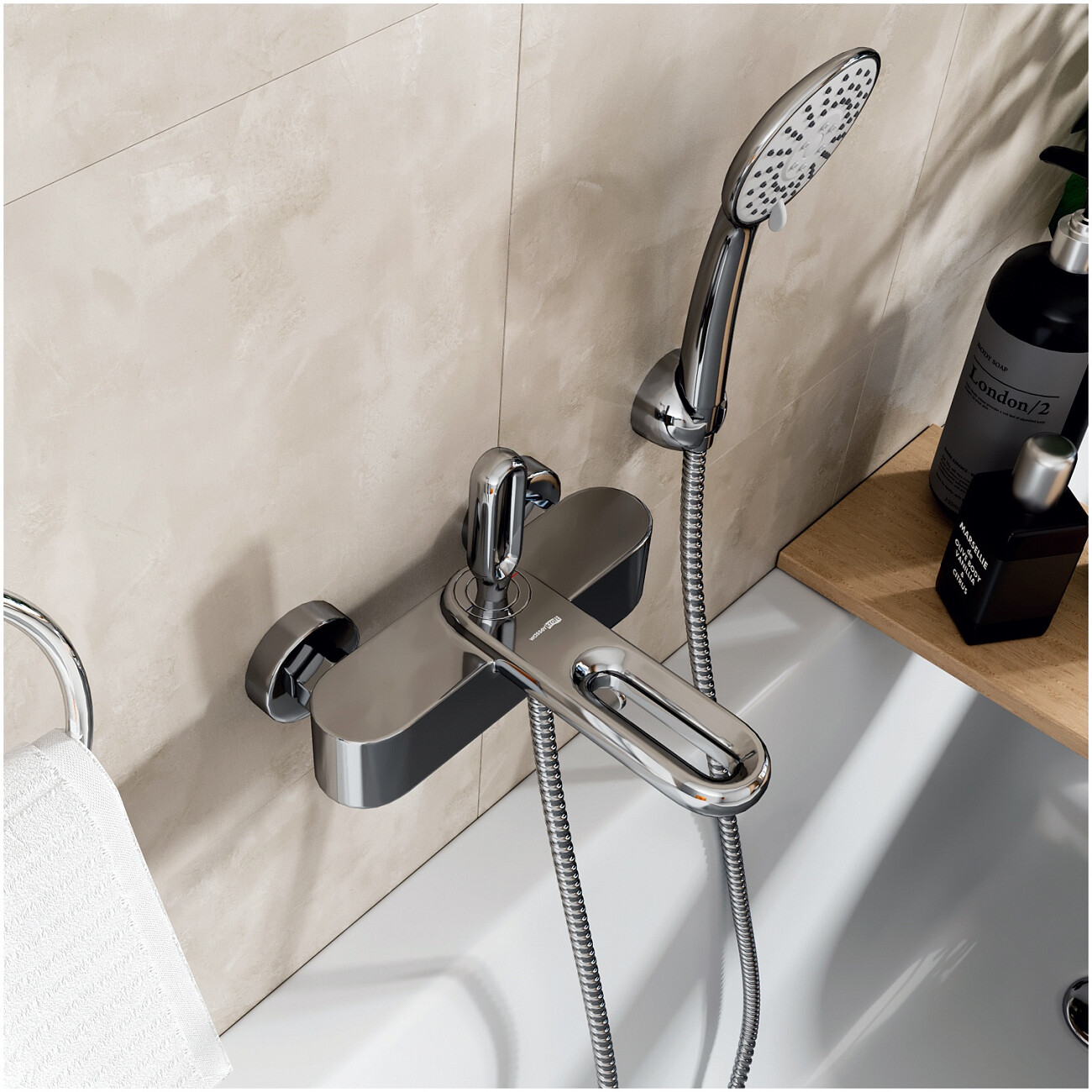 Смеситель для ванны с коротким изливом хром Wasserkraft Kammel 1801 - изображение 4