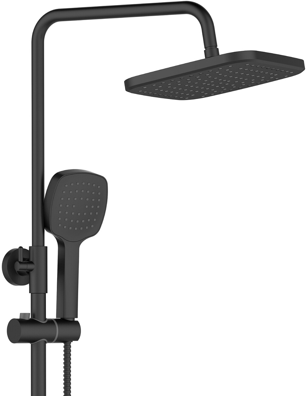 Душевая стойка с верхним душем и термостатом черная Stworki "Орхус" OR-03b - изображение 6