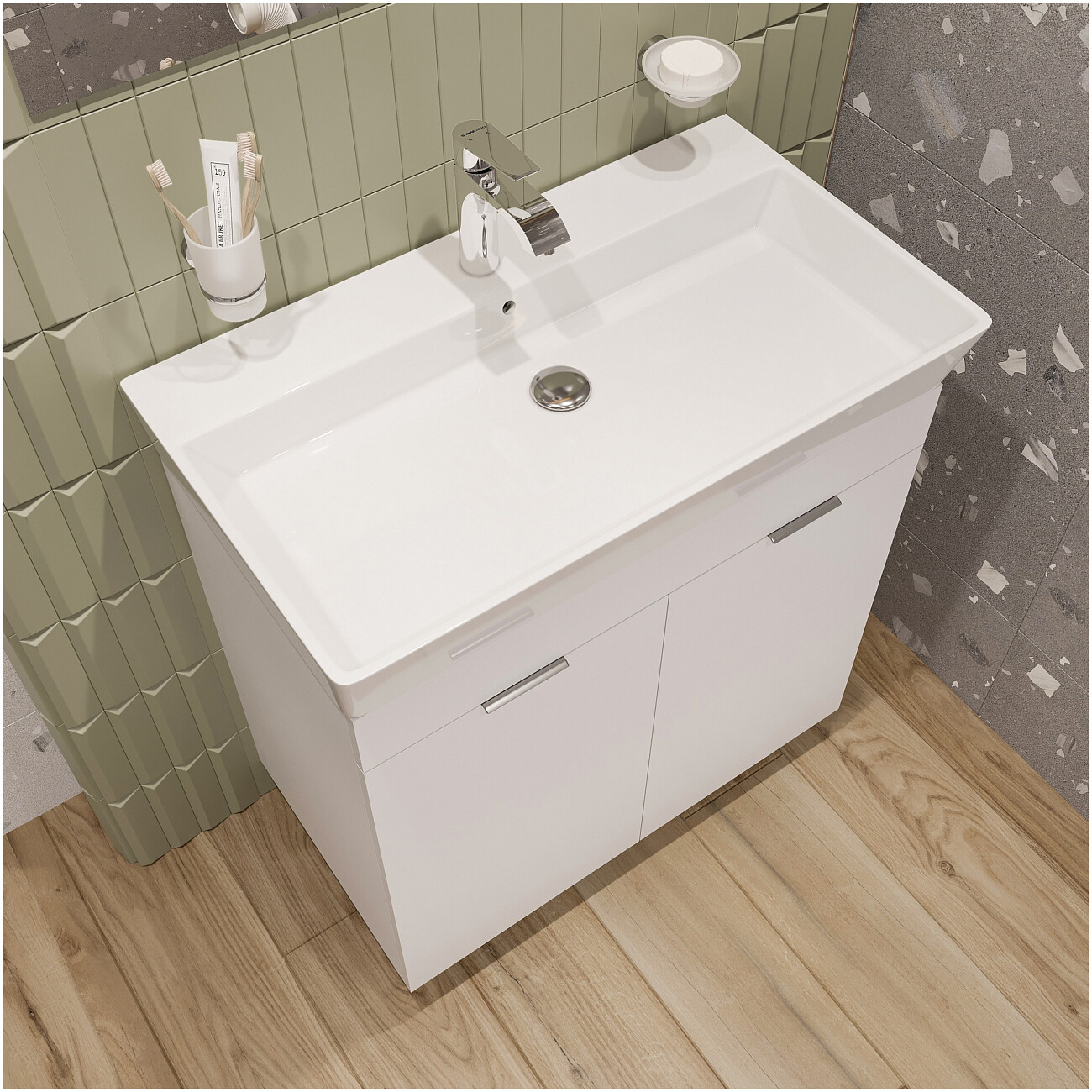 Раковина мебельная 45х80 см белая Diwo "Архангельск 80" VG 0080 - изображение 4