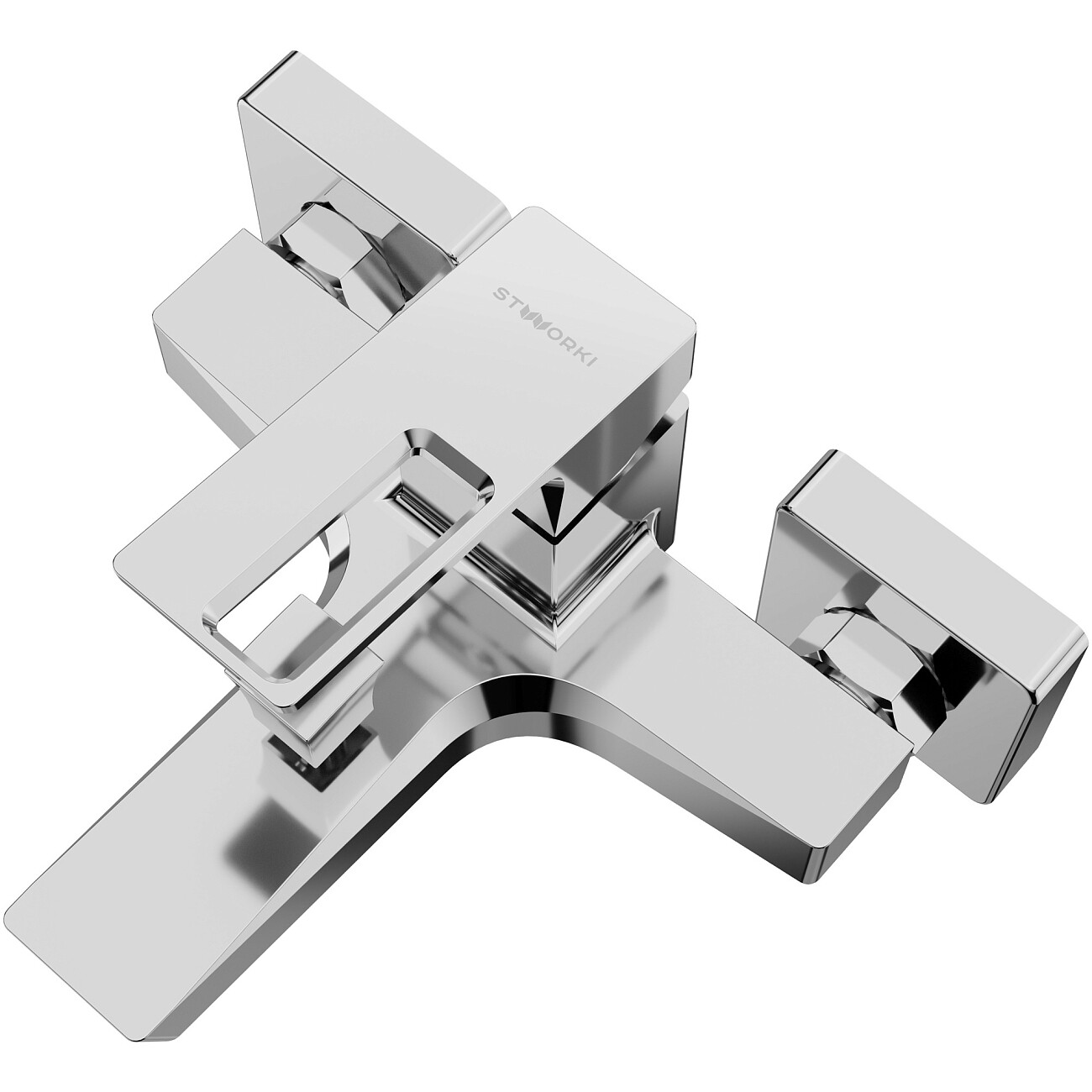 Смеситель для ванны с душем настенный хром Stworki "Хедмарк" S38100CR - изображение 9