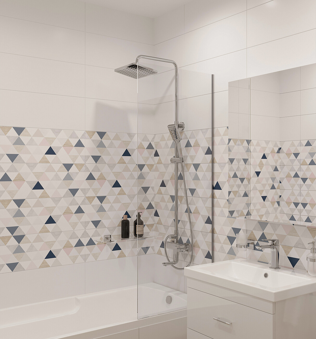 Штора на ванну неподвижная 60х150 см прозрачная, хром Diwo "Ростов" 4GW008 - изображение 2