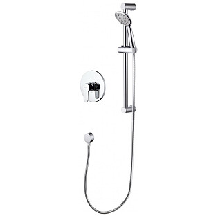 Смеситель для душа встраиваемый однорычажный с душевым гарнитуром хром D&K Rhein Marx DA1395201