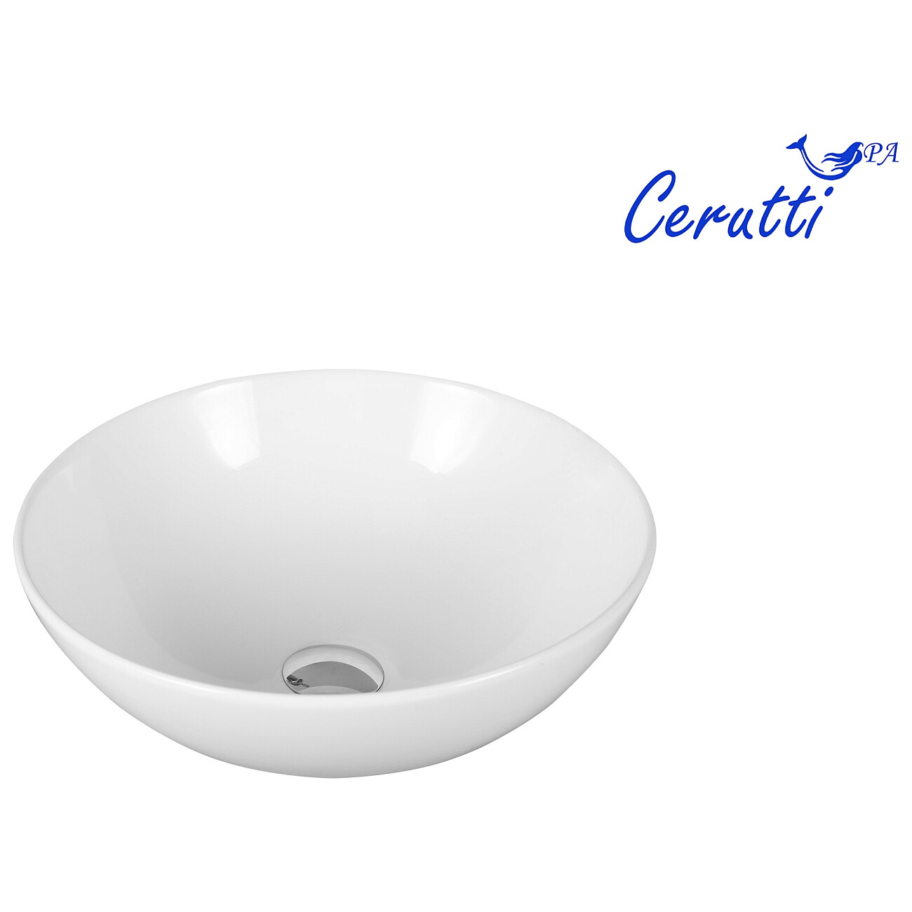 Раковина накладная круглая 40 см белая Cerutti SPA CR3301GW - изображение 2