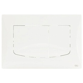 Панель смыва механическая двойная пластиковая белая Oli River Dual 638501