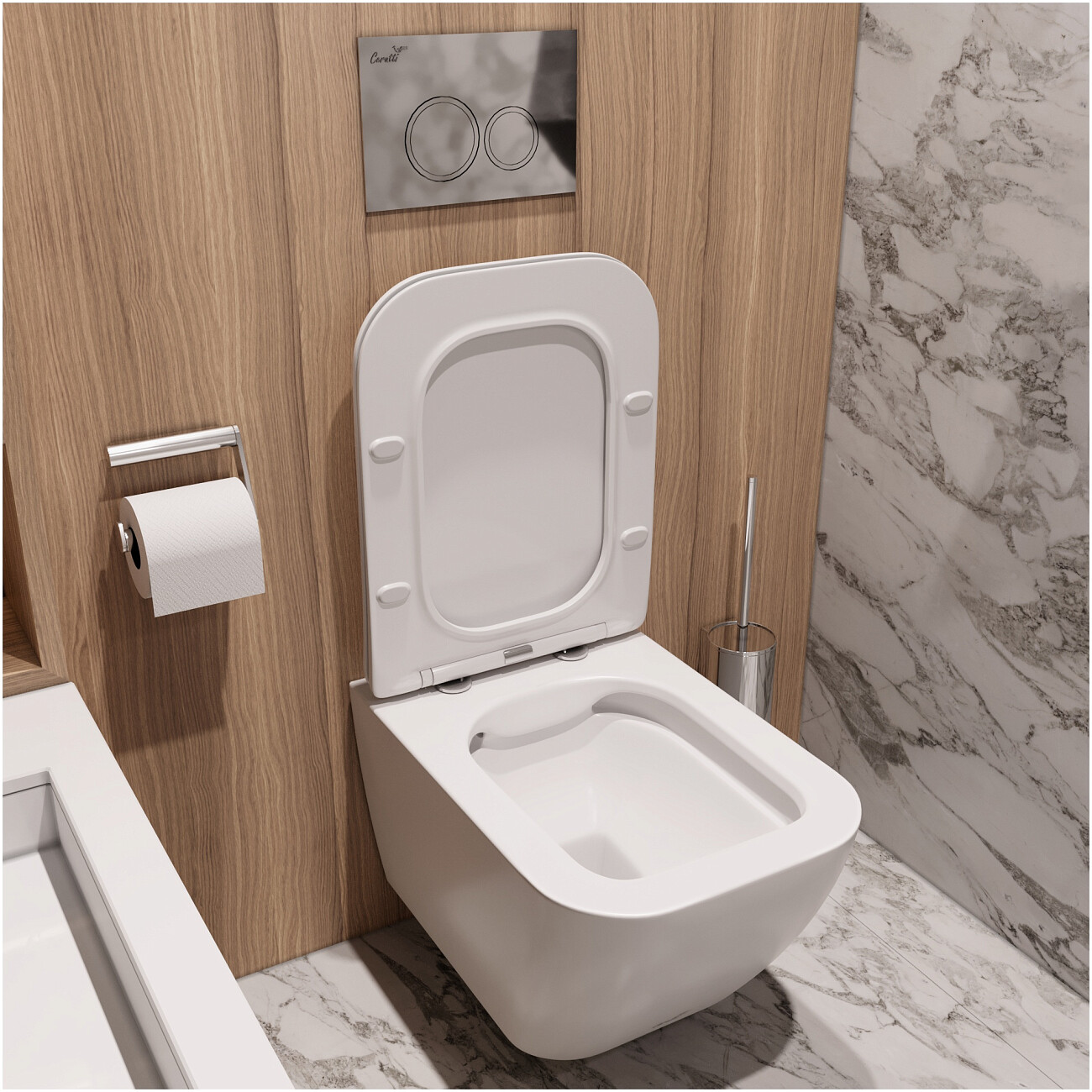 Унитаз подвесной безободковый белый матовый Cerutti SPA Mimi Aria MW CT8919 - изображение 10