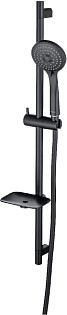 Душевая стойка с держателем и мыльницей 73 см черная Aquatek 3jet AQ2011MB