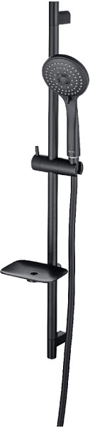 Душевая стойка с держателем и мыльницей 73 см черная Aquatek 3jet AQ2011MB - изображение 1