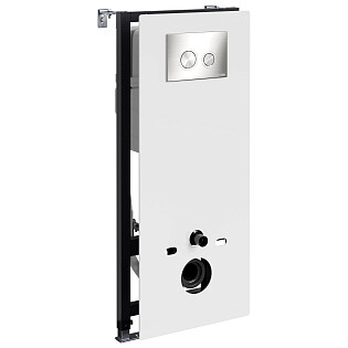 Инсталляция для подвесного унитаза с кнопкой смыва белая Abens 20TLT.010.ME.WH.BN01