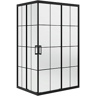 Душевой уголок прямоугольный 80х110 см черный Diwo &quot;Киров&quot; DS-KI-80х110-BL