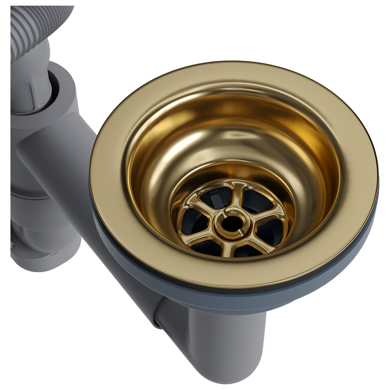 Кухонная мойка из нержавеющей стали 44х54 см брашированное золото Reflexion Como RX2054GD  - изображение 13