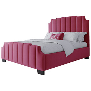 Кровать двуспальная 160х200 ярко-розовая Bony